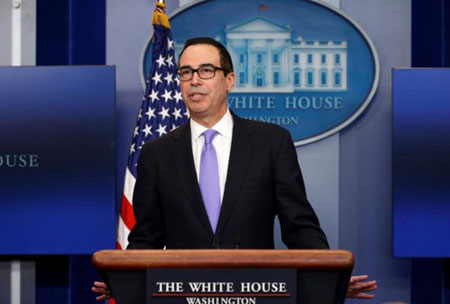 Bộ trưởng Tài chính Mỹ Steven Mnuchin.