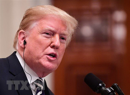 Tổng thống Mỹ Donald Trump phát biểu tại cuộc họp báo ở Washington DC., ngày 18/9.