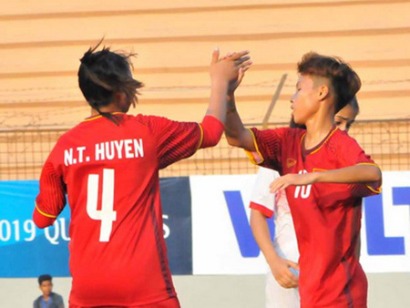 U16 nữ Việt Nam lại có chiến thắng đậm.