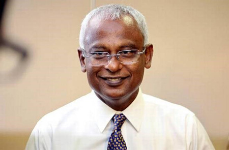 Ứng cử viên phe đối lập tại Maldives Ibrahim Mohamed Solih.