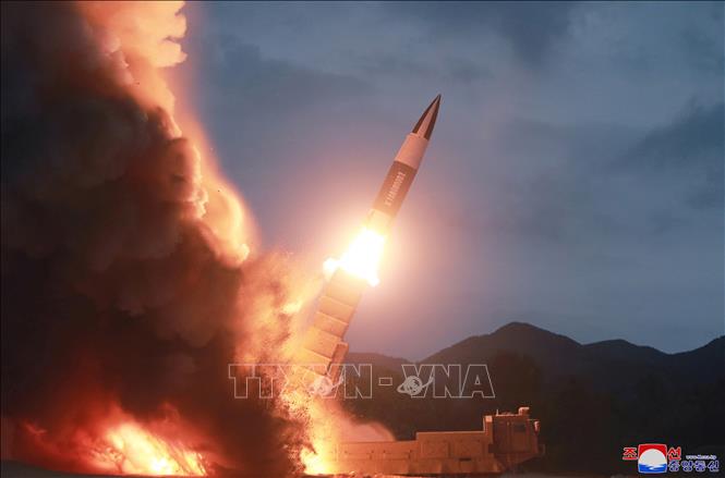 Một vụ phóng thử vũ khí kiểu mới của Triều Tiên ngày 10/8/2019.