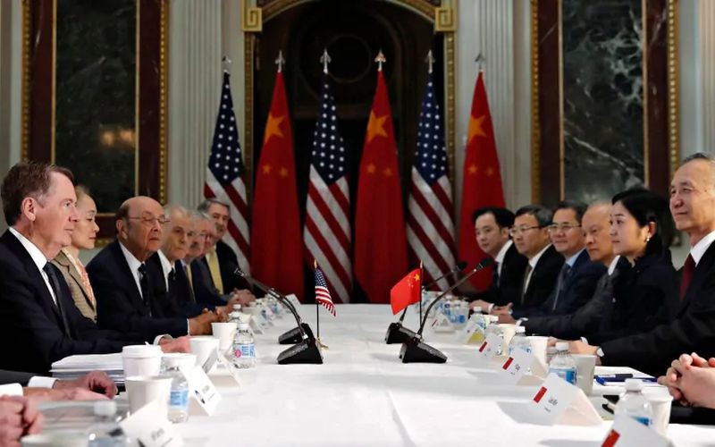 Đại diện Mỹ-Trung tại một cuộc đàm phán thương mại.