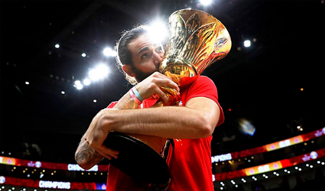 Rubio mừng chức vô địch World Cup thứ hai của Tây Ban Nha.