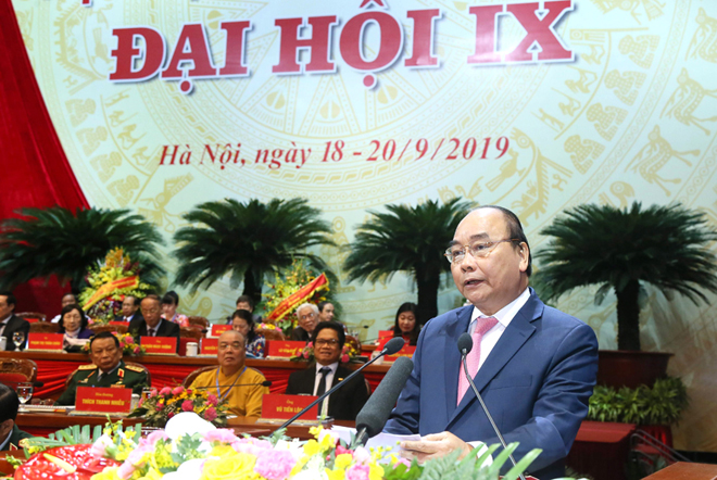 Thủ tướng Nguyễn Xuân Phúc phát biểu chỉ đạo đại hội.