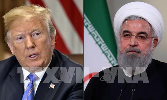 Tổng thống Mỹ Donald Trump (phải) và Tổng thống Iran Hassan Rouhani (phải).
