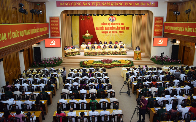 Quang cảnh phiên trù bị Đại hội Đại biểu Đảng bộ tỉnh Yên Bái lần thứ XIX, nhiệm kỳ 2020 - 2025.