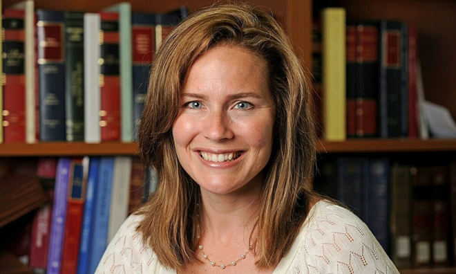 Bà Amy Coney Barrett trong ảnh do Đại học Notre Dame, Mỹ, công bố ngày 19/9.