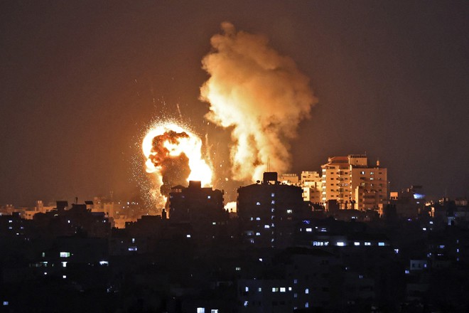 Một cuộc không kích của Israel vào Dải Gaza.