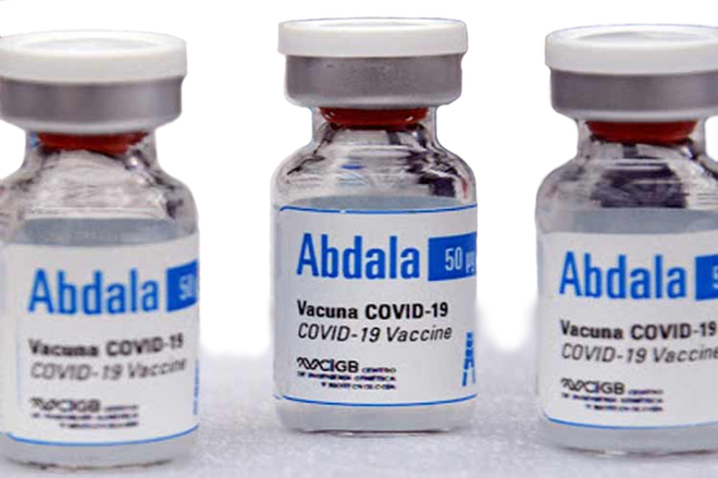 Vắc xin Abdala do Trung tâm kỹ thuật di truyền và công nghệ sinh học Cuba sản xuất.