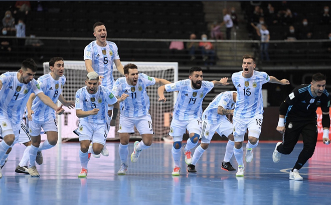 Niềm vui chiến thắng của tuyển Argentina trước Nga