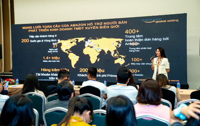 Giá trị xuất khẩu của doanh nghiệp Việt Nam trên Amazon đã tăng 45% trong 2022.