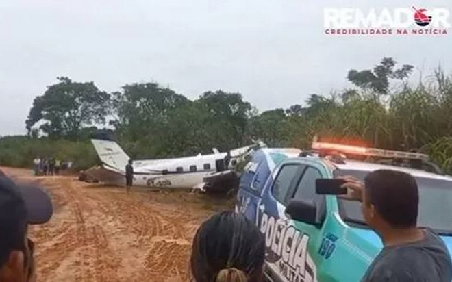 Hiện trường vụ tai nạn máy bay ở Brazil. Ảnh: Twitter