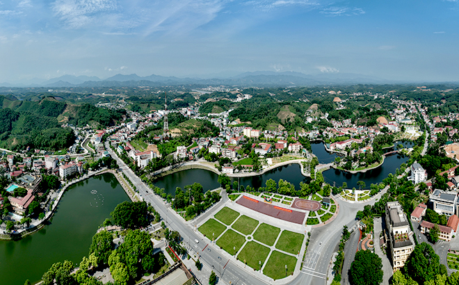 Trung tâm thành phố Yên Bái hôm nay.