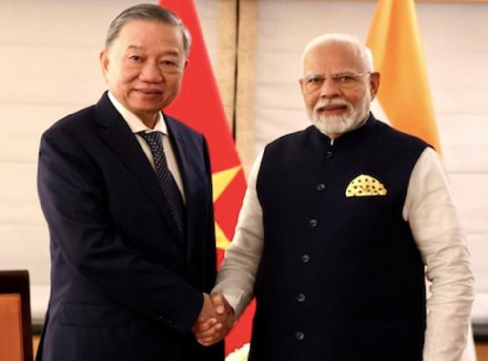 Tổng Bí thư, Chủ tịch nước Tô Lâm và Thủ tướng Ấn Độ Narendra Modi trong cuộc gặp ngày 23/9.