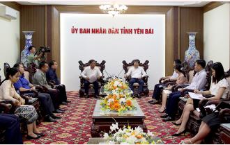 Phó Chủ tịch UBND tỉnh Ngô Hạnh Phúc tiếp xã giao Đoàn công tác tỉnh Luông Nậm Thà (CHDCND Lào)