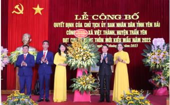 Bí thư Tỉnh ủy Đỗ Đức Duy dự Lễ công bố Quyết định công nhận xã Việt Thành đạt nông thôn mới kiểu mẫu