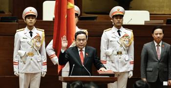Chủ tịch Quốc hội Trần Thanh Mẫn tuyên thệ nhậm chức.