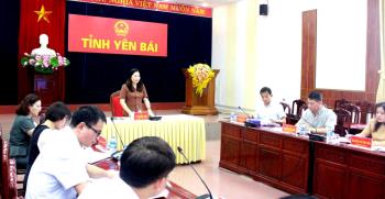 Đồng chí Vũ Thị Hiền Hạnh – Phó Chủ tịch UBND tỉnh chủ trì cuộc họp.
