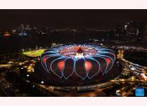 Sân vận động Trung tâm thể thao Olympic Hàng Châu trong lễ khai mạc ASIAD 19 ngày 23/9.