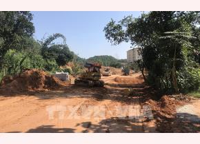 Contractors are accelerating the progress of Dien Bien - Yen Ninh road project in Yen Bai city.
