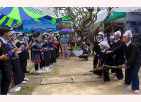 Khen (panpipe) performance of the Mong people in Yen Bai province recently included in the National Intangible Cultural Heritage List in the form of folk performing arts.