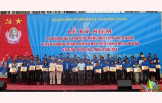 Kỷ niệm 60 năm Ngày truyền thống Hội Liên hiệp thanh niên Việt Nam, tuyên dương thanh niên tiên tiến làm theo lời Bác