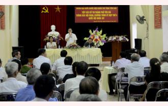 Đoàn Đại biểu Quốc hội tỉnh tiếp xúc cử tri thành phố Yên Bái



