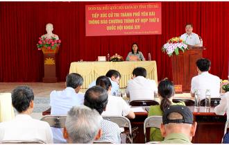 Đoàn Đại biểu Quốc hội tỉnh tiếp xúc cử tri thành phố Yên Bái