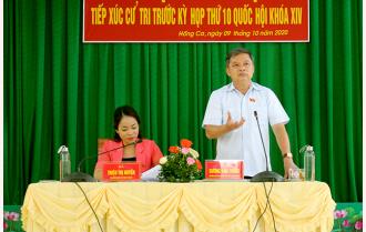 Đoàn Đại biểu Quốc hội tỉnh tiếp xúc cử tri tại huyện Trấn Yên