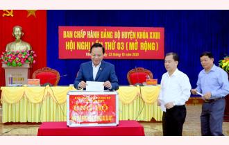 Huyện Yên Bình: 25 triệu đồng ủng hộ đồng bào miền Trung