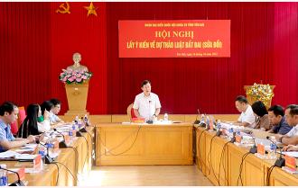 Đoàn đại biểu Quốc hội tỉnh Yên Bái lấy ý kiến về Dự thảo Luật Đất đai (sửa đổi)