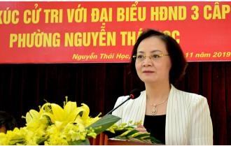 Bí thư Tỉnh ủy Phạm Thị Thanh Trà tiếp xúc cử tri phường Nguyễn Thái Học

