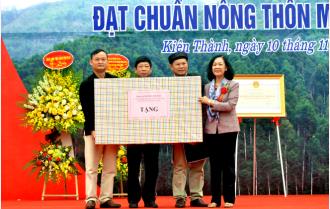 Trưởng ban Dân vận Trung ương Trương Thị Mai dự Lễ đón nhận chuẩn nông thôn mới xã Kiên Thành, huyện Trấn Yên