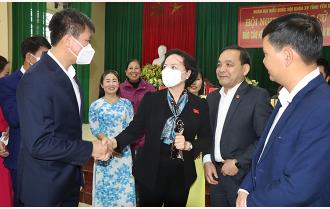 Bộ trưởng Bộ Nội vụ Phạm Thị Thanh Trà tiếp xúc cử tri huyện Trấn Yên