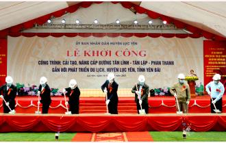 Chủ tịch UBND tỉnh Trần Huy Tuấn dự lễ khởi công công trình cải tạo, nâng cấp tuyến đường Tân Lĩnh - Tân Lập -  Phan Thanh