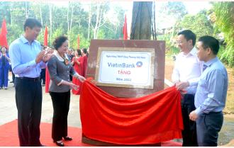 Bộ trưởng Bộ Nội vụ Phạm Thị Thanh Trà dự Lễ khánh thành công trình cầu thôn Đèo Thao và Trường Mầm non xã Tân Nguyên