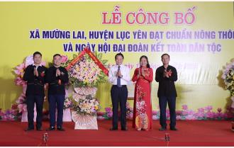 Bí thư Tỉnh ủy Đỗ Đức Duy dự Lễ công bố xã thứ 100 đạt chuẩn nông thôn mới và Ngày hội Đại đoàn kết tại Mường Lai
