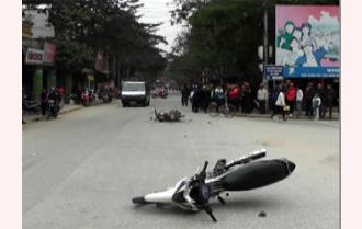 Lục Yên: Tai nạn giao thông 2 người bị thương