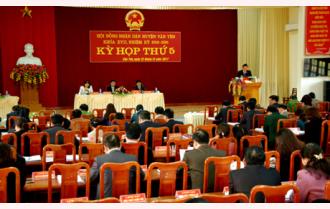 Kỳ họp thứ 5 - HĐND huyện Văn Yên phê chuẩn Kế hoạch phát triển kinh tế - xã hội năm 2018