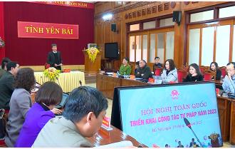 Chủ tịch UBND tỉnh Trần Huy Tuấn dự và tham luận tại Hội nghị toàn quốc triển khai công tác tư pháp năm 2023