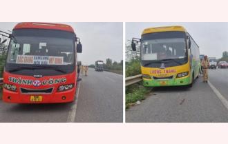 Chèn ép nhau trên cao tốc Hà Nội - Bắc Giang, hai xe khách bị tạm giữ 