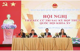 Đoàn Đại biểu Quốc hội tỉnh Yên Bái tiếp xúc cử tri thị xã Nghĩa Lộ