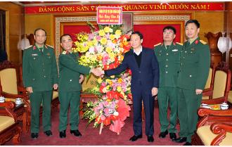 Bộ Tư lệnh Quân khu 2 thăm, chúc tết Đảng bộ, chính quyền, lực lượng vũ trang tỉnh Yên Bái