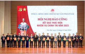 Tỉnh Yên Bái tổ chức báo công kết quả thực hiện nhiệm vụ chính trị năm 2023