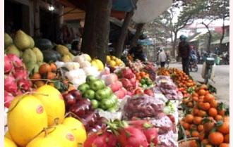 Giáp tết: Đào hiếm, thị trường hoa quả sôi động