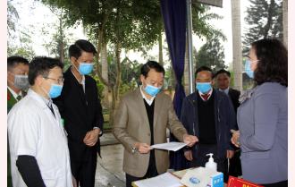 Chủ tịch UBND tỉnh Đỗ Đức Duy kiểm tra công tác phòng chống dịch nCoV tại huyện Trấn Yên