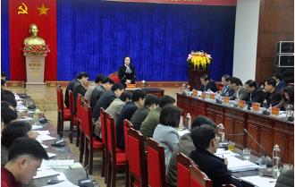 Bí thư Tỉnh ủy, Chủ tịch HĐND tỉnh Phạm Thị Thanh Trà làm việc với cán bộ chủ chốt huyện Yên Bình