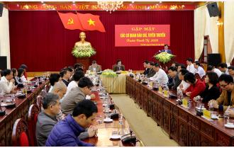 Tỉnh ủy Yên Bái gặp mặt các cơ quan báo chí, tuyên truyền xuân Canh Tý 2020