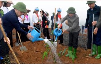 Các đồng chí lãnh đạo tỉnh Yên Bái dự Lễ hưởng ứng “Tết trồng cây đời đời nhớ ơn Bác Hồ” xuân Giáp Thìn 2024