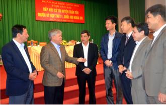 Đoàn đại biểu Quốc hội khóa XIII tỉnh Yên Bái tiếp xúc cử tri hai huyện Trấn Yên và Yên Bình